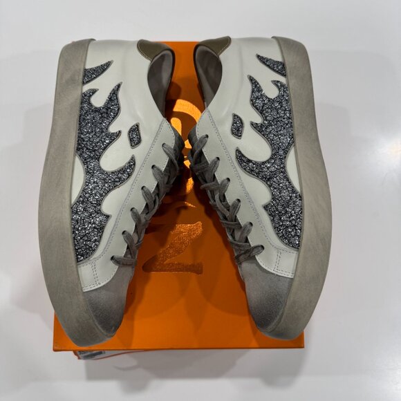 NEW Bibi Lou Gamin Sneakers, Platinum Leather, Size 38/ 8.5 - Picture 14 of 17